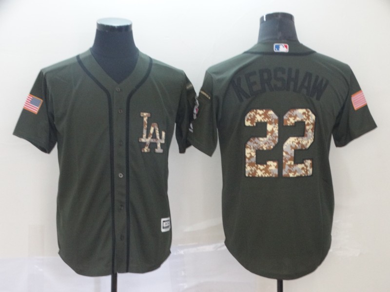 Men's Los Angeles Dodgers #22 Clayton Kershaw Salute To Service Cool Base Stitched MLB Jersey